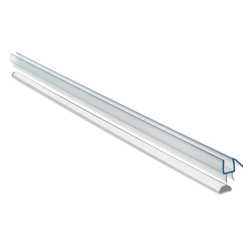 Waterfall Bath Enclosures 76'' H Pivot Frameless Shower Door with Clear